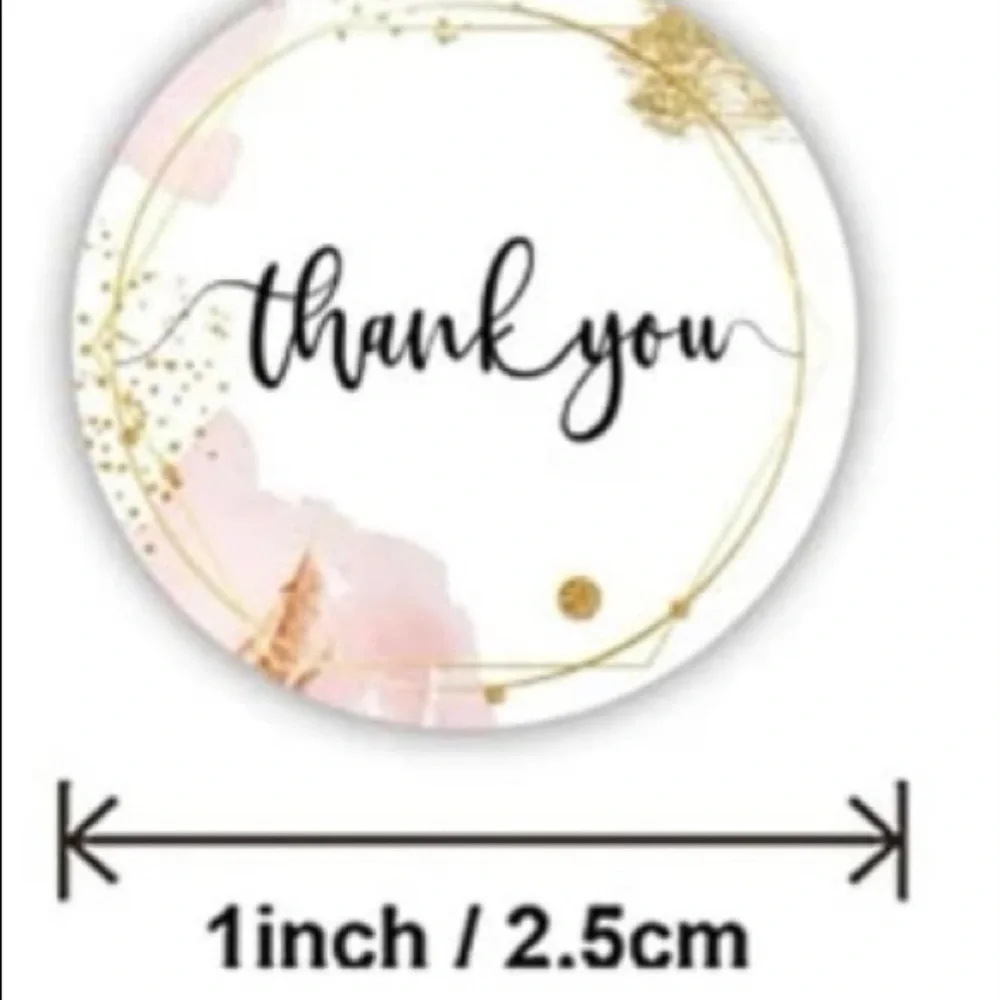 ⭐️ 3 for $22 ~ 300 ct. 1” Watercolor Thank you stickers / labels